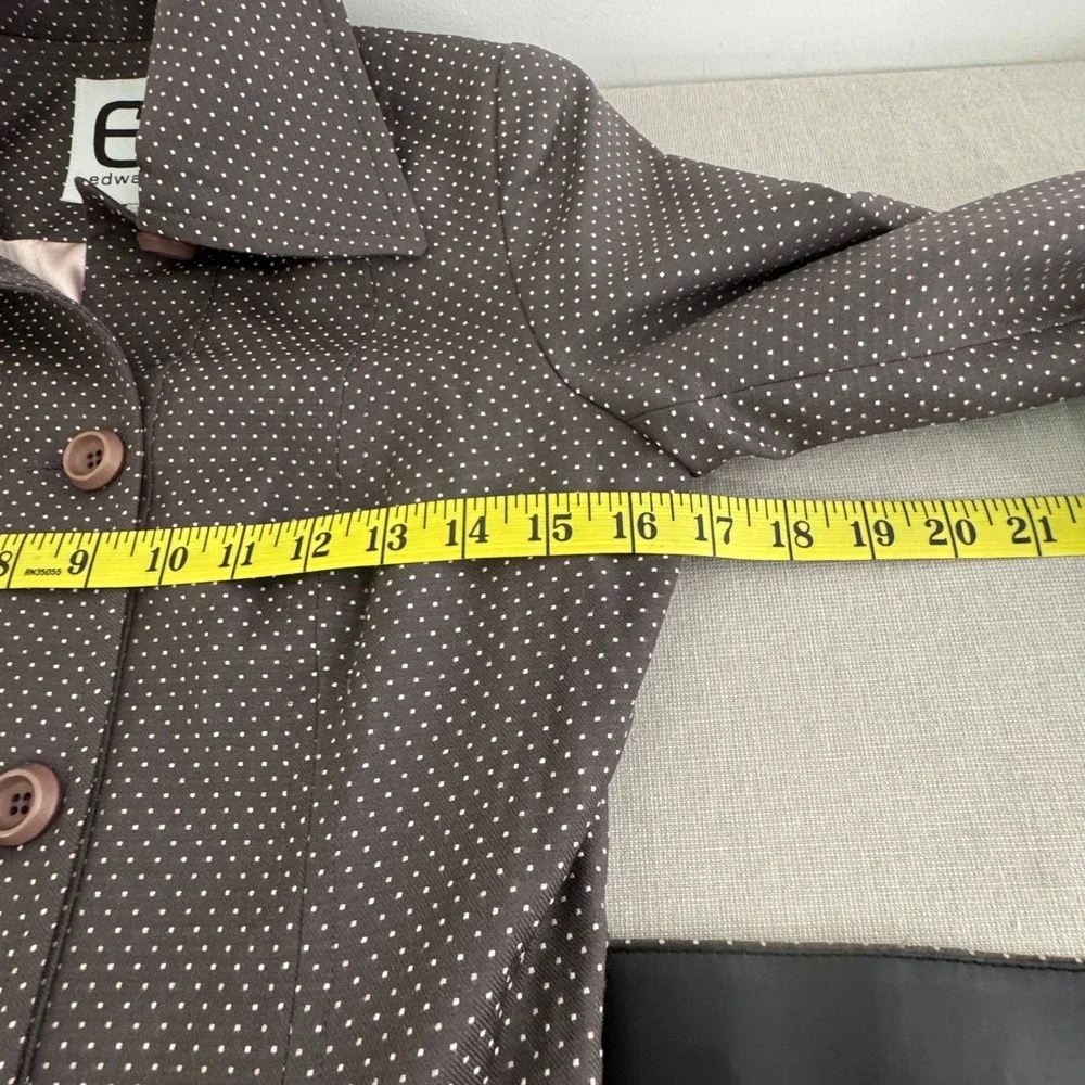 Edward an‎ Trench Coat with Pink/White Dots Pleated
